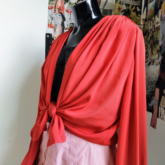Vintage Draped Open Front Top - Picture 2 of 15